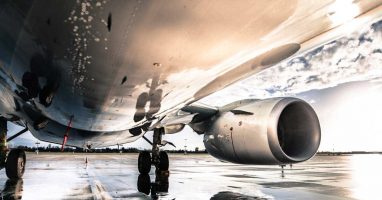 Underneath of airplane
