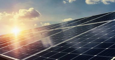 Solar panels on roof