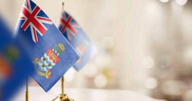 Cayman flags on table