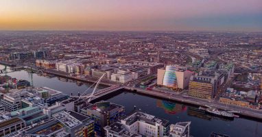 Skyline Dublin city view